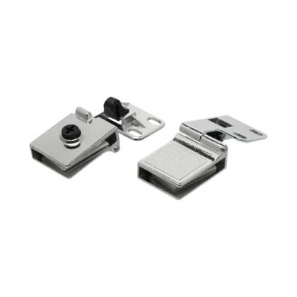 Bisagra con reten para vidrio