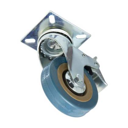 Rueda de goma con freno 